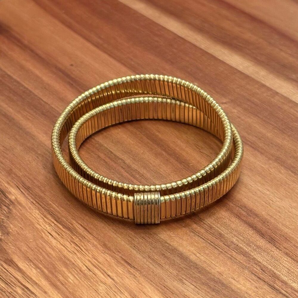 J.Crew | Crisscross Flex Bracelet | Gold Tone